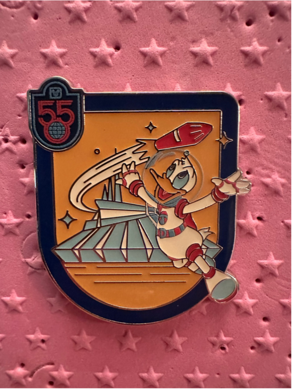 Walt Disney World 55Th Anniversary Mystery Pin Donald Duck Space Mountain Only